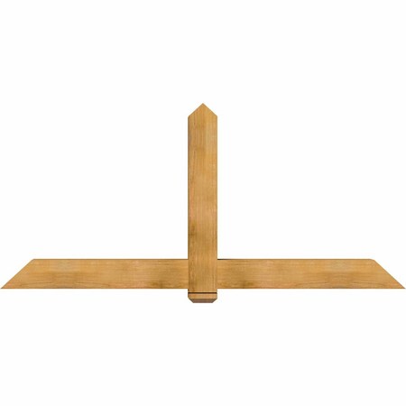 Ekena Millwork Eugene Rough Sawn Timber Gable Bracket, Western Red Cedar, 84"W x 38"H x 6"D x 6"F, 11/12 Pitch GBW084X38X0606EUG00RWR